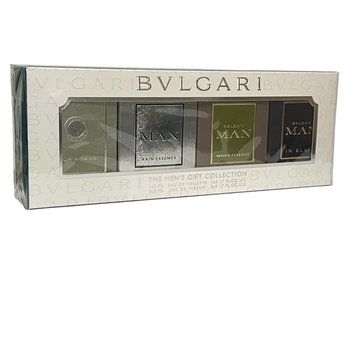 BULGARI COFFRET SET: POUR HOMME EDT 5ML + WOOD ESSENCE + IN BLACK + RAIN ESSENCE - Sense42 Beauty and Health