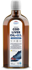 Osavi Norwegian Cod Liver Oil + D3 1000mg Omega 3 (Lemon) - 250 ml