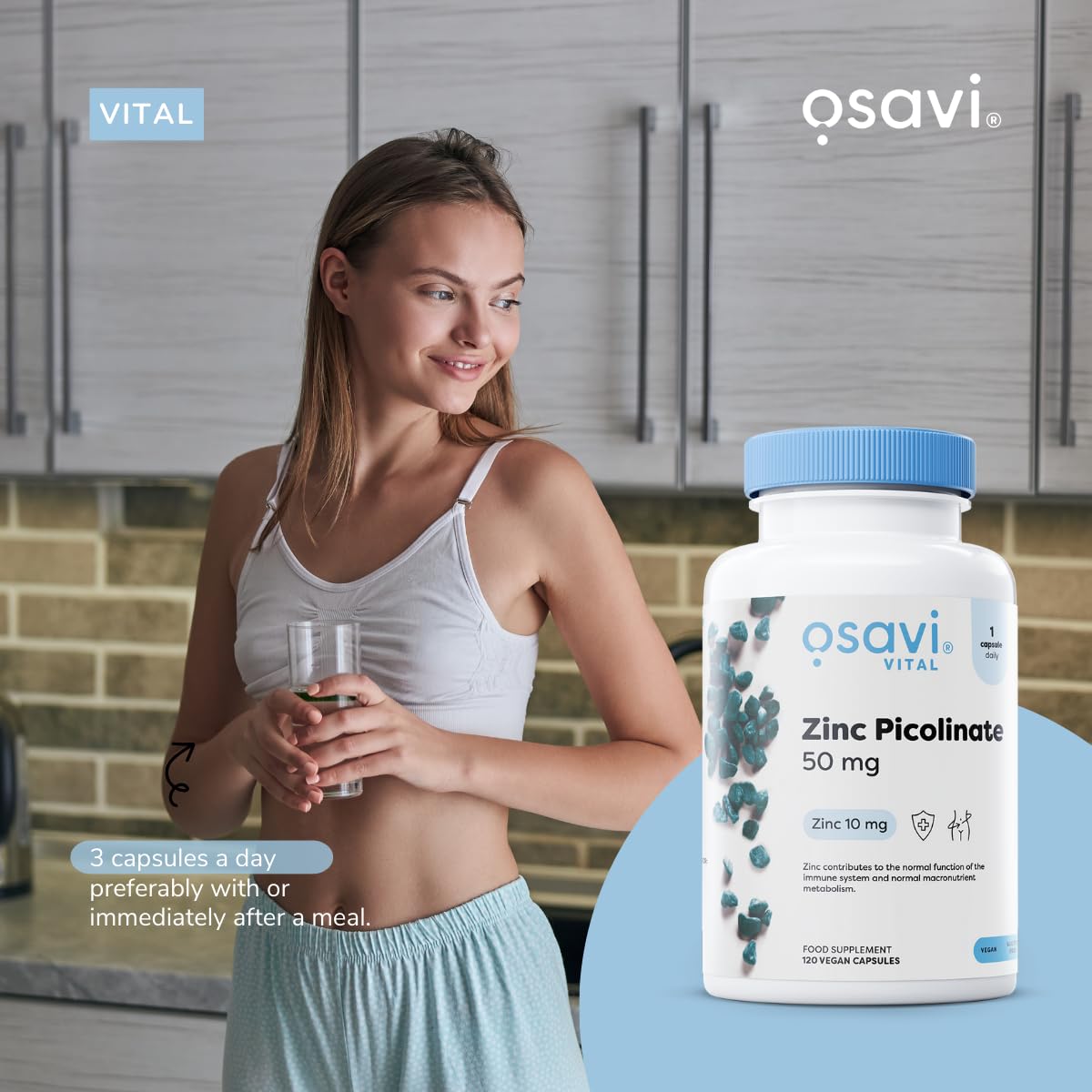 Osavi Zinc Picolinate 50mg - 120 Vegan Capsules