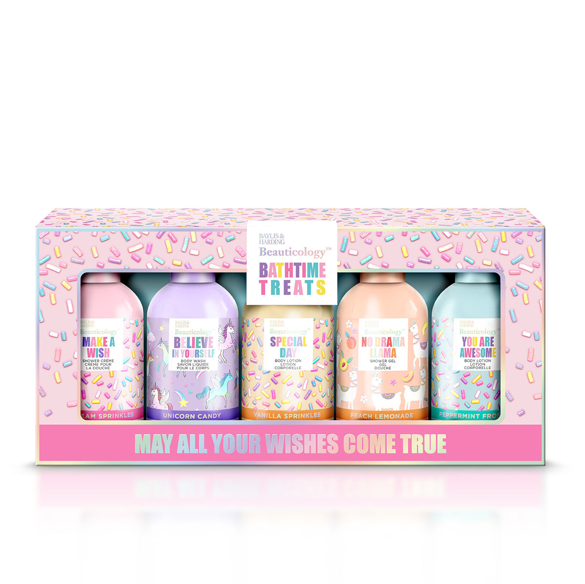 Baylis & Harding Beauticology Sprinkles Giftset 5 Piece Set (This gift set includes shower soap, shower cream, shower gel, body lotion and hand lotion in handy 100ml bottles.)