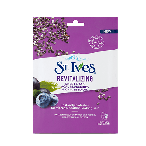 St. Ives Revitalising Acai Blueberry & Chia Seed Oil Mask 23ml - 1 Sheet