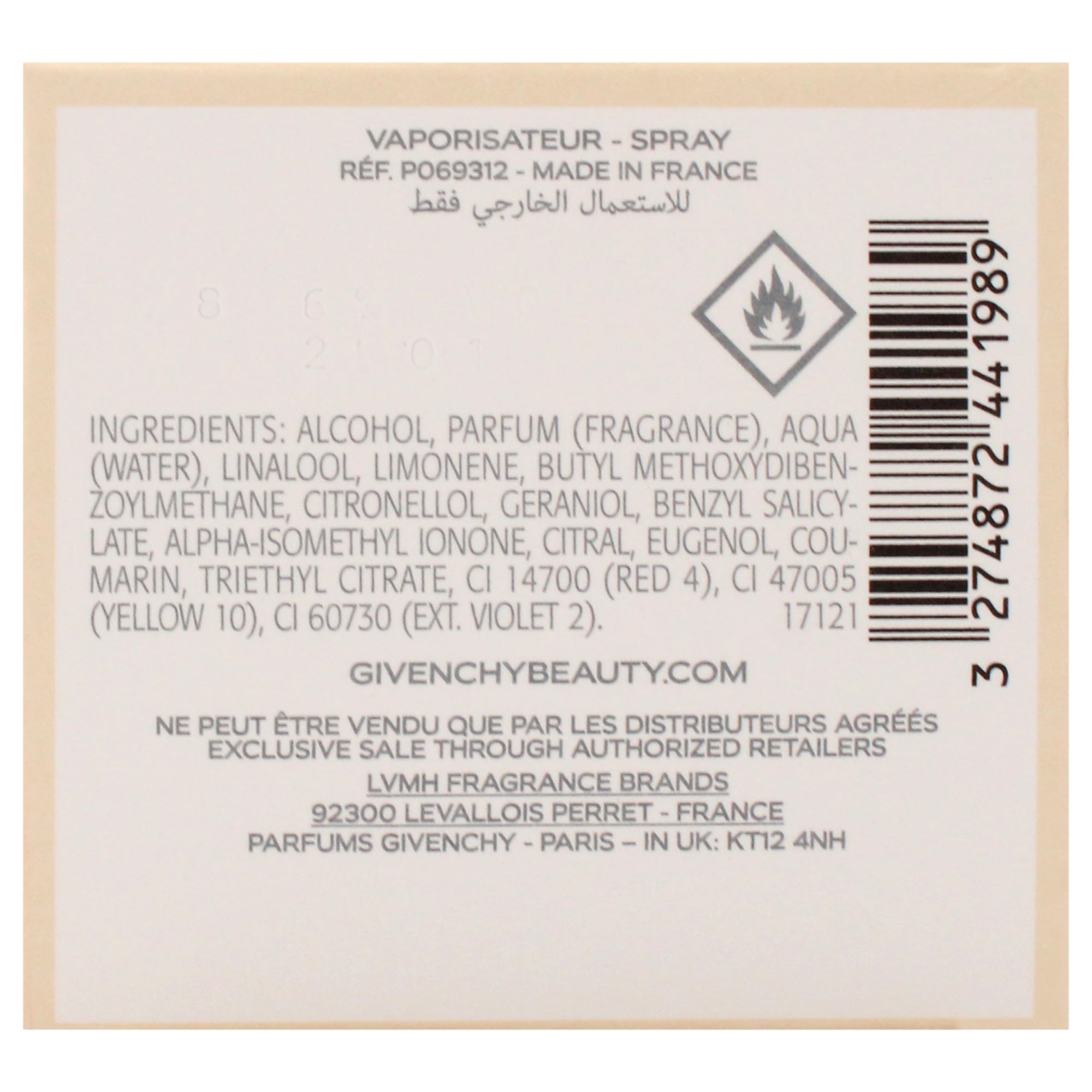 GIVENCHY L'INTERDIT EAU DE TOILETTE SPRAY, 80ML, Ivory