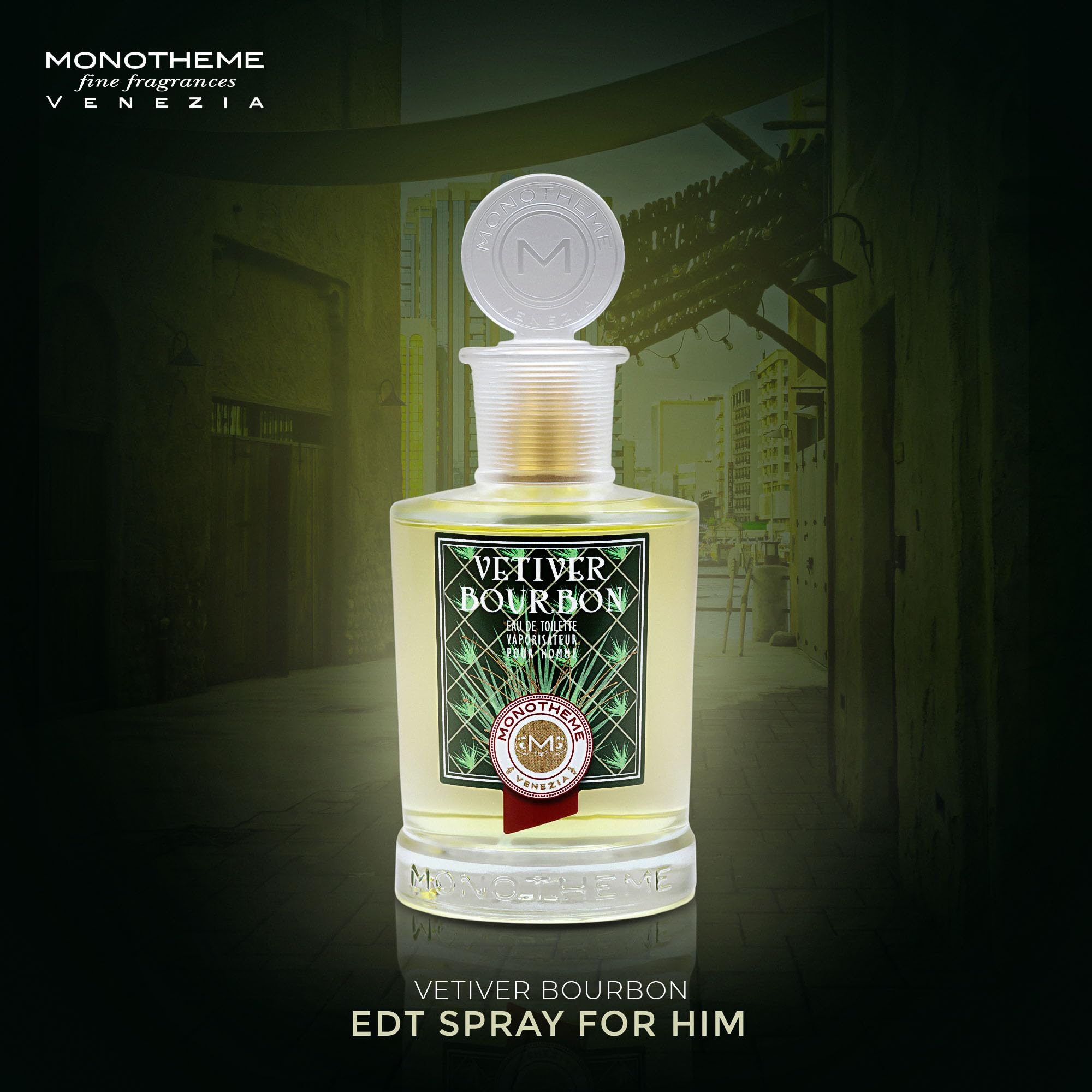 Vetiver Bourbon by Monotheme for Men - 3.4 oz EDT Spray - Sense42 Beauty and Health