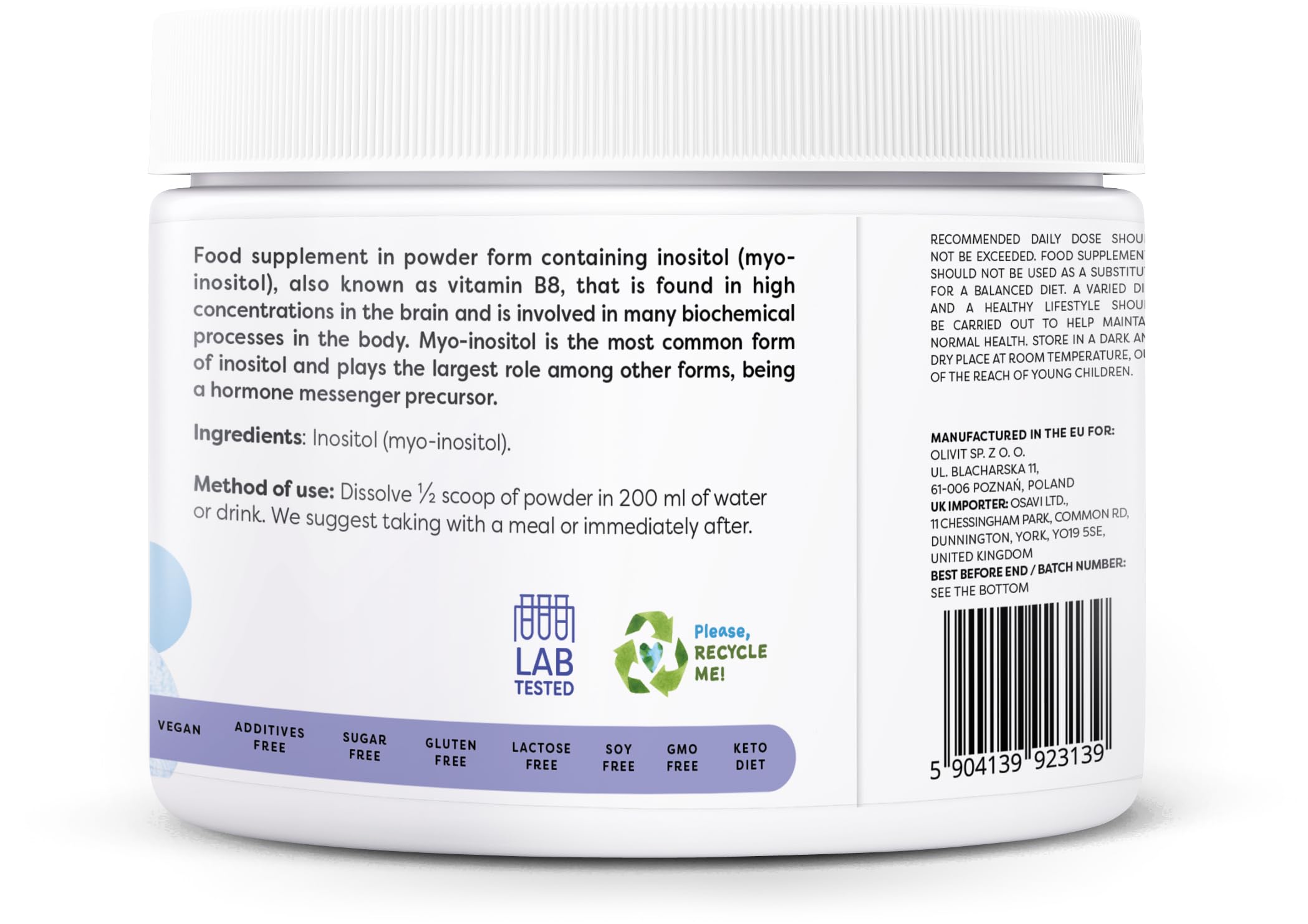 Osavi Inositol Powder 1000mg - 240g