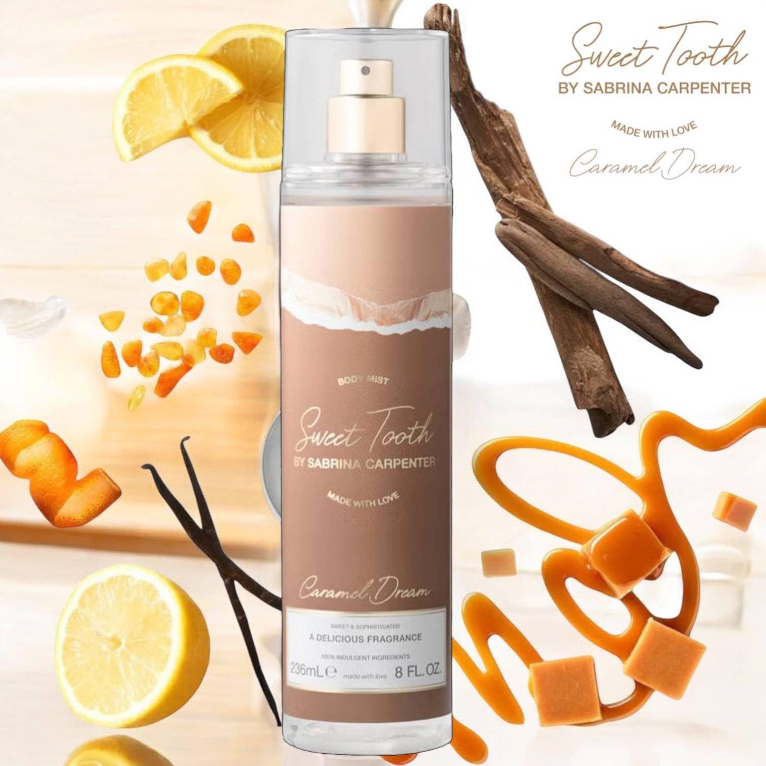 Sabrina Carpenter Sweet Tooth Women's Perfumed Body Water Various Fragrances 236 ml (Caramel Dream) - Sense42 Beauty and Health
