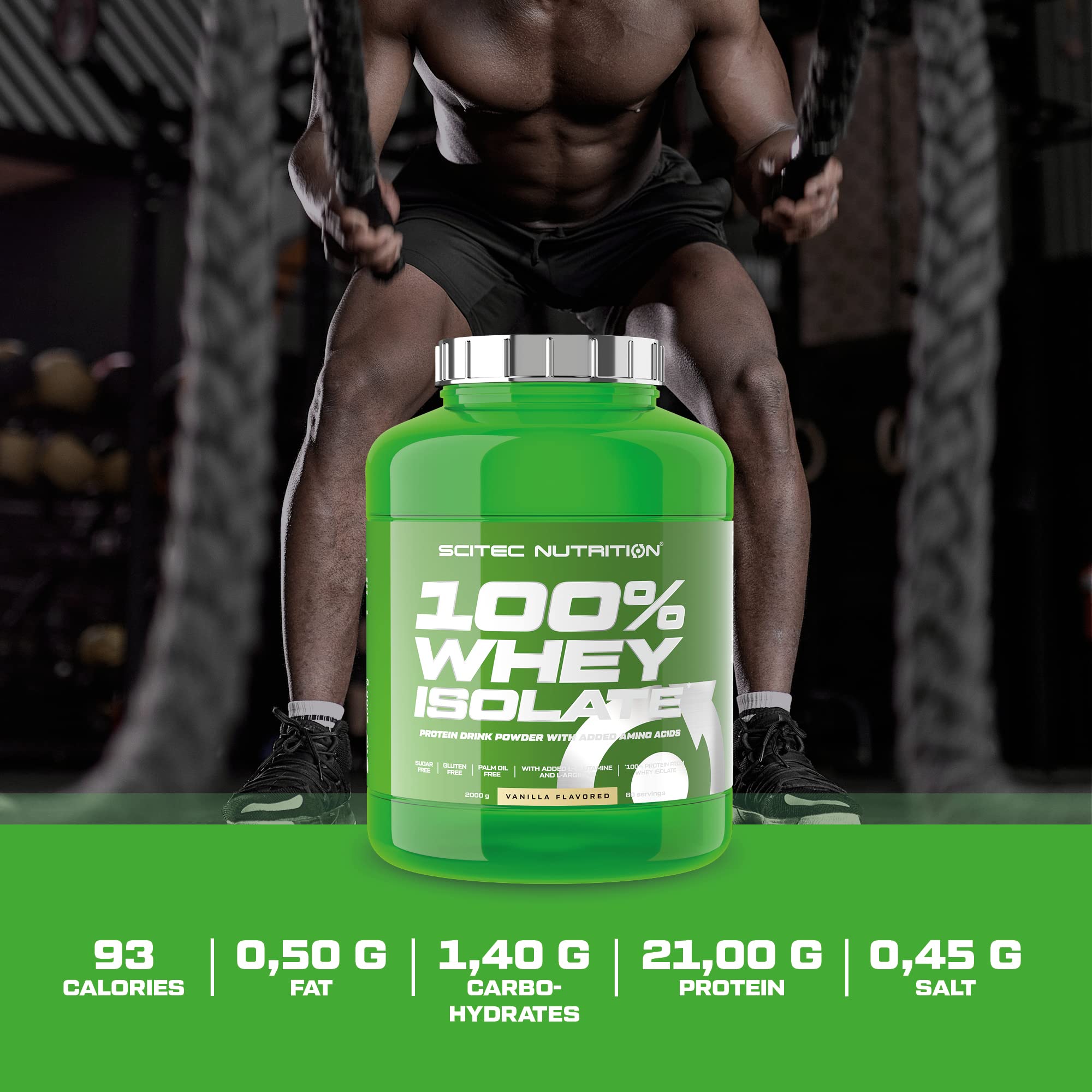 SciTec 100% Whey Isolate Strawberry - 2000g - Sense42 Beauty and Health