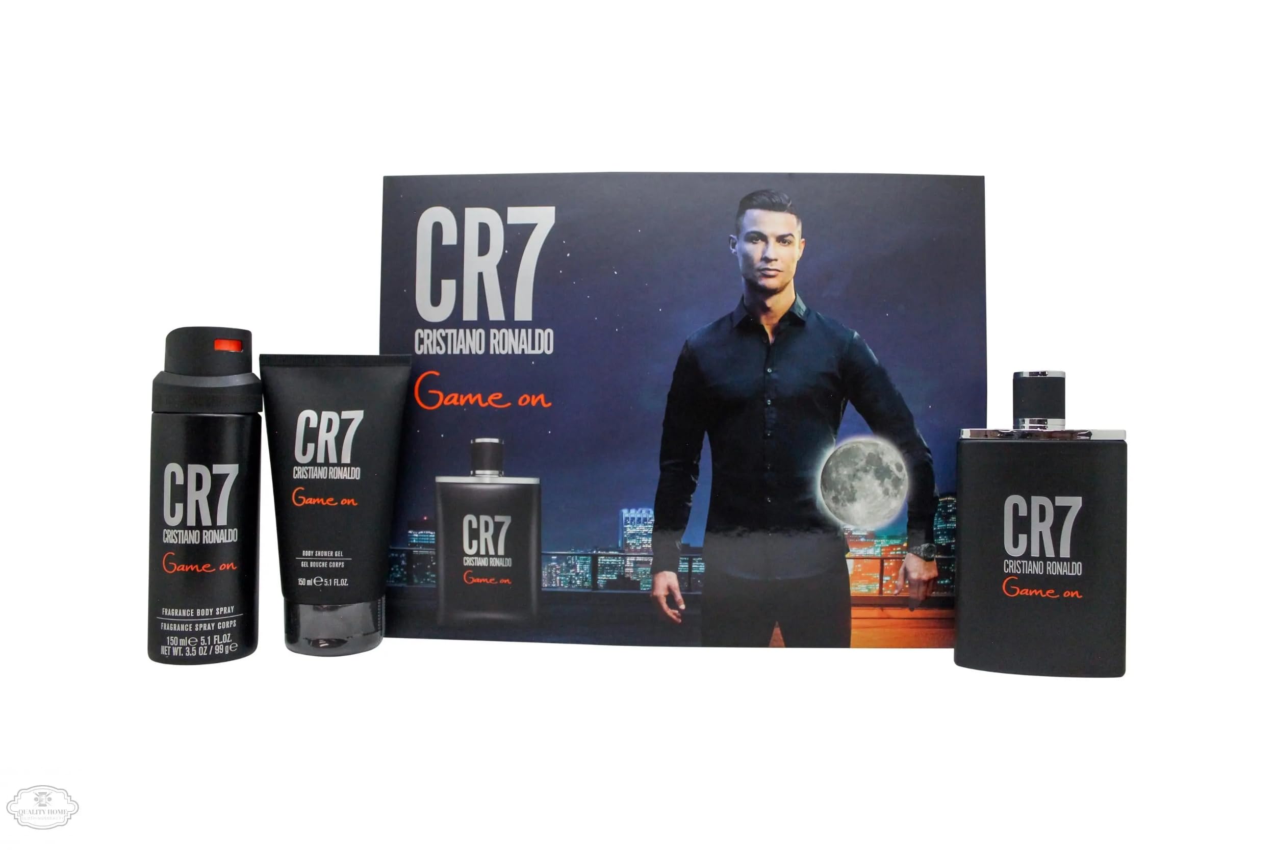 Cristiano Ronaldo Cr7 Game On 3 Pcs: Eau De Toilette 100ml+Shower Gel 150ml+Body Spray 150ml - Sense42 Beauty and Health