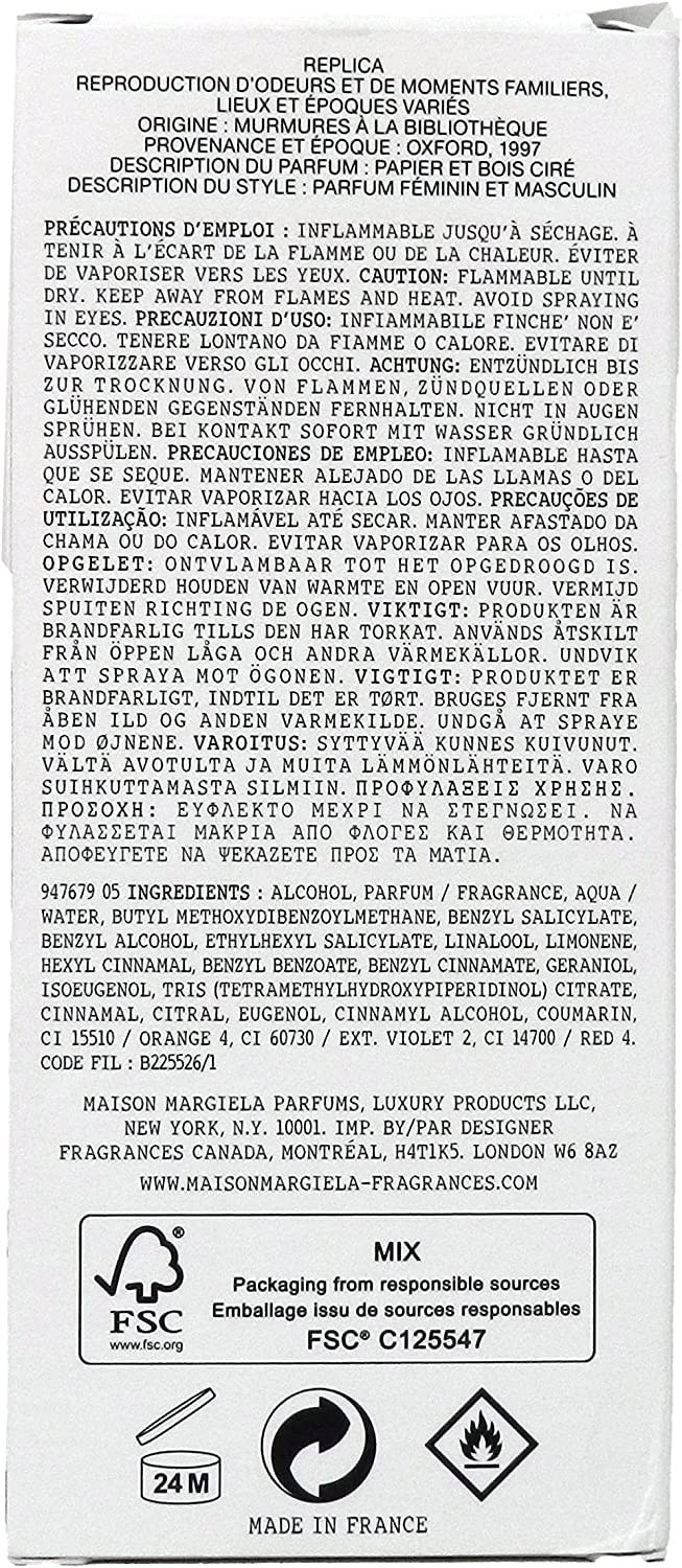 Maison Margiela Replica Whispers In The Library Eau De Toilette 100ml