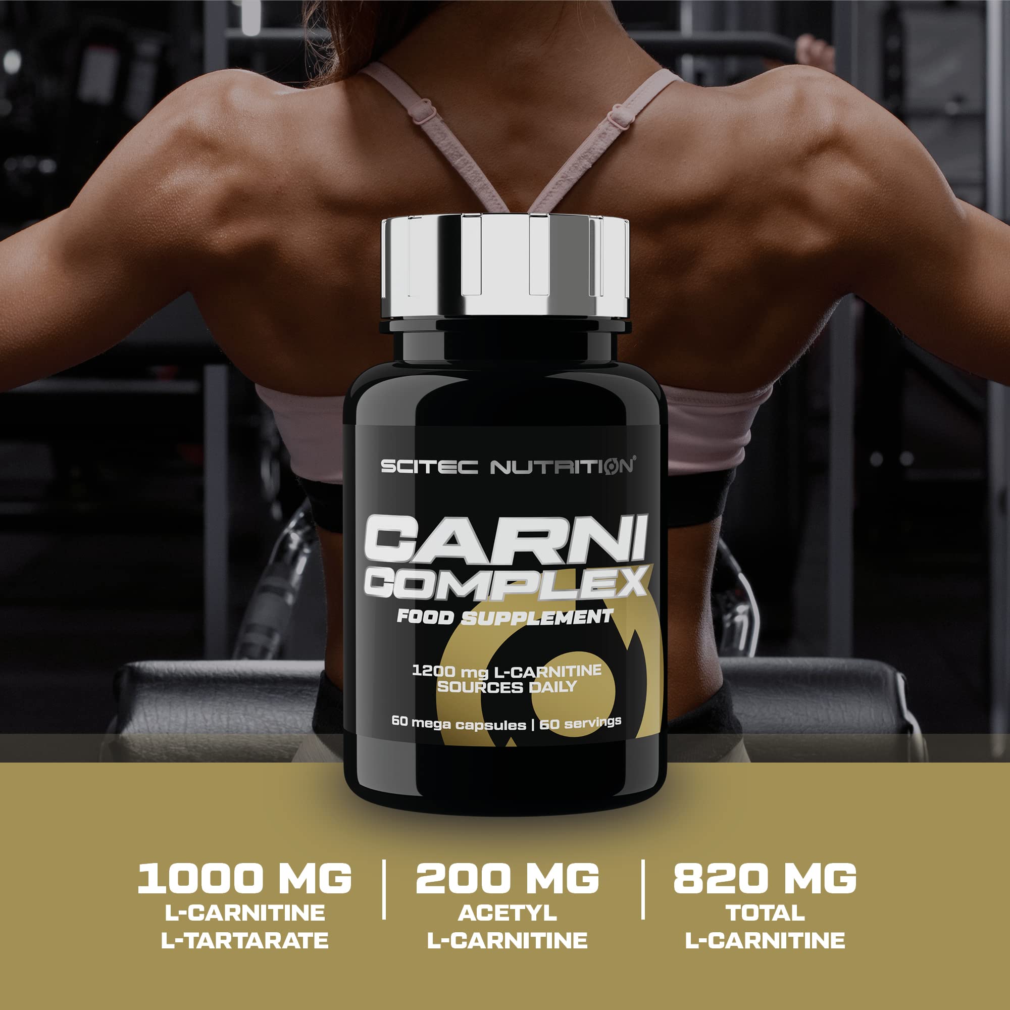 Scitec Nutrition Carni Complex – Advanced Amino Acid Derivative Formula – for Optimal Fat Metabolism – with L-Carnitine, 60 Capsules - Sense42 Beauty and Health
