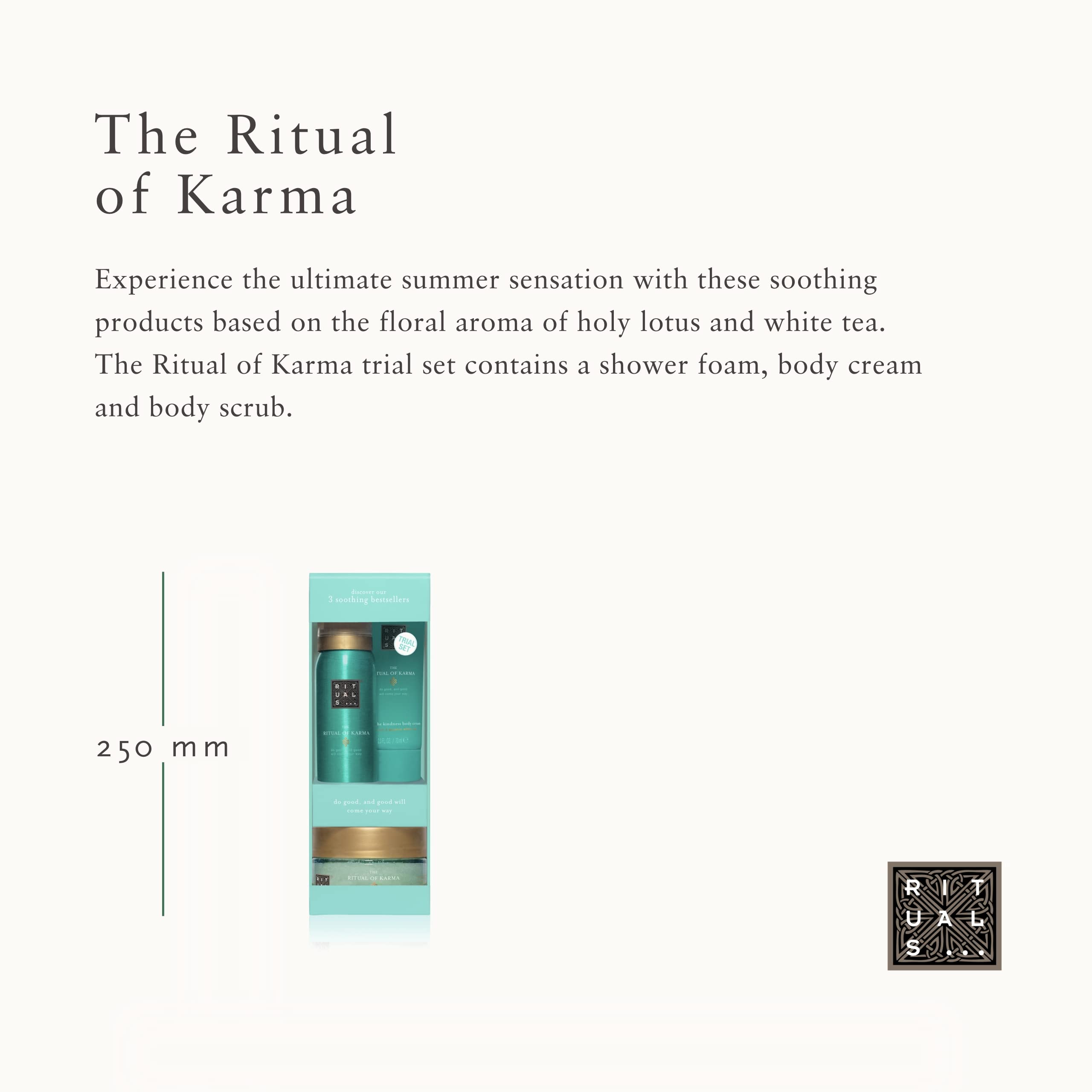 RITUALS Gift Set from The Ritual of Karma, Trial Set - with Summery Holy Lotus & White Tea - Hydrating, Cooling Properties - Sense42 Beauty and Health
