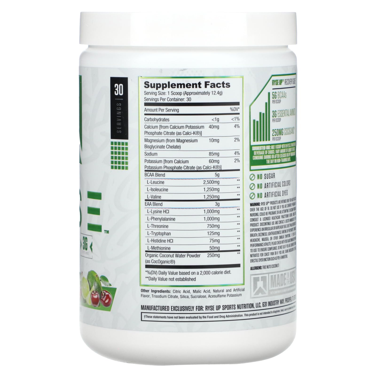 RYSE BCAA + EAA Cherry Limeade - 372g - Sense42 Beauty and Health