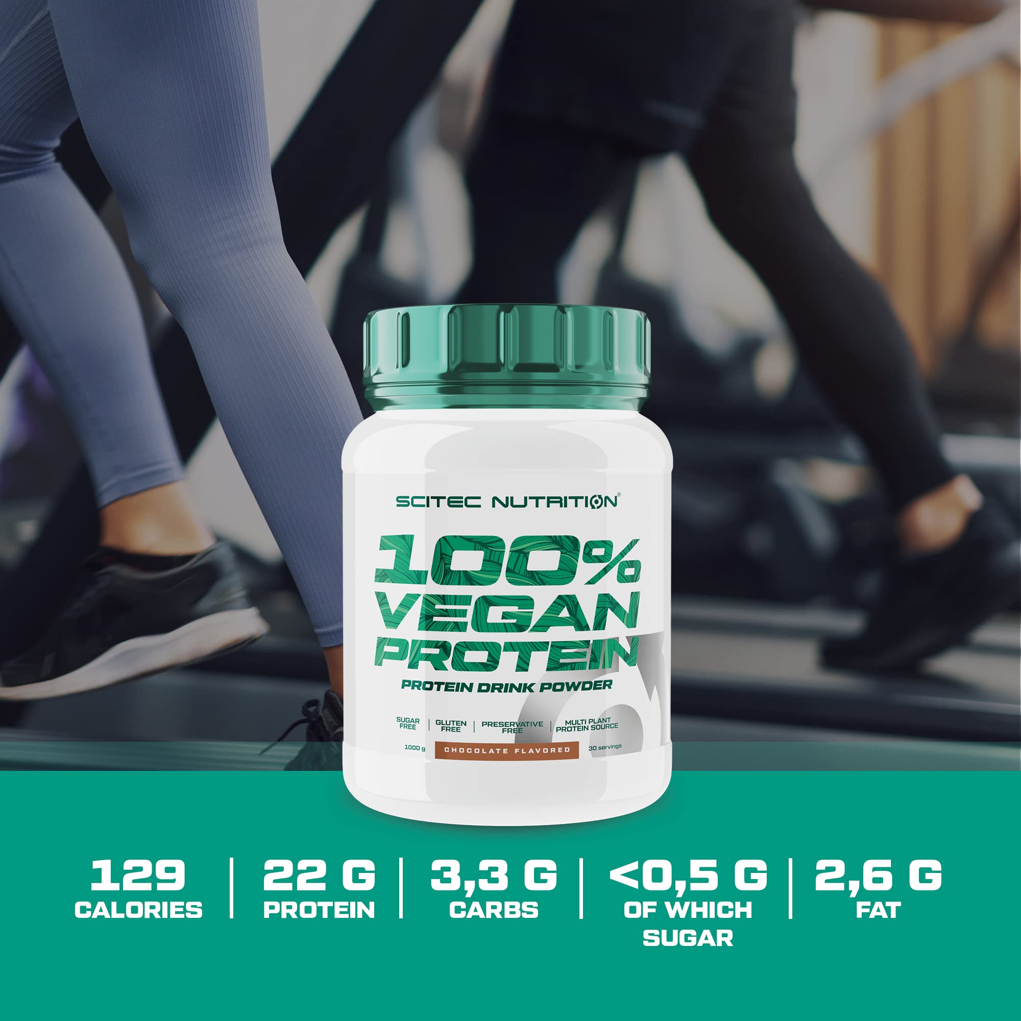 Scitec Nutrition 100% Vegan Protein – 5 Plant-Based Protein Sources – Fortified with Vitamin B12 – 33g Per Serving – Vegan, 1 kg, Hazelnut-Walnut - Sense42 Beauty and Health
