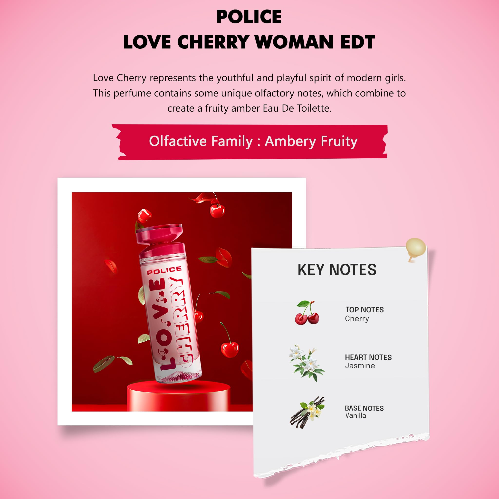 Police Love Cherry Eau de Toilette 100ml - Sense42 Beauty and Health