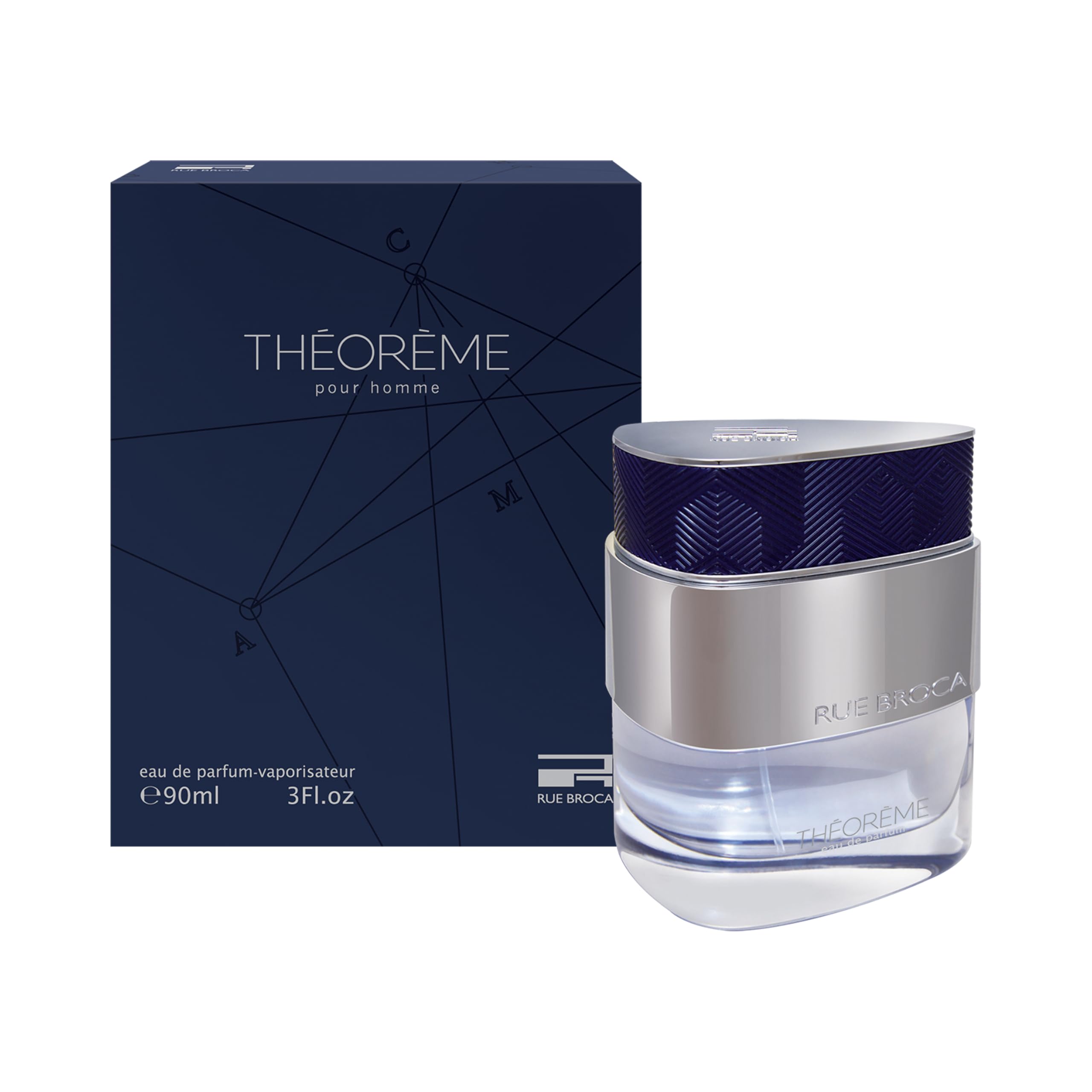 Rue Broca Theoreme Pour Homme Eau de Parfum – 90ml | Bold & Powerful Men's Fragrance | Citrus, Amber, Woods, Musk, & Patchouli Notes