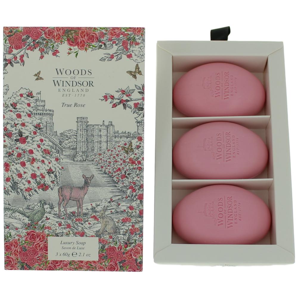 Woods Of Windsor True Rose Soap 60g - 3 Pieces