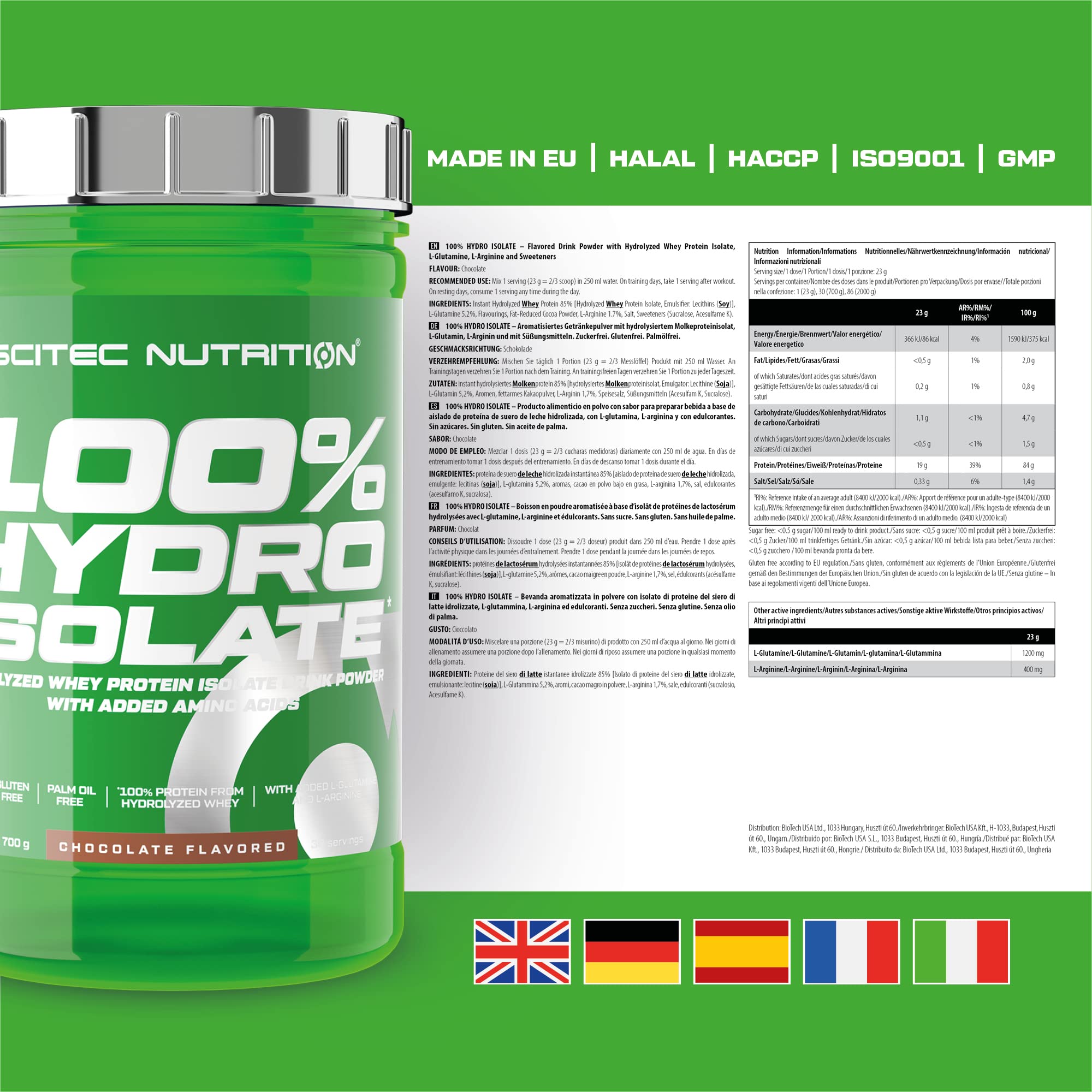 SciTec 100% Hydro Isolate Chocolate - 700g