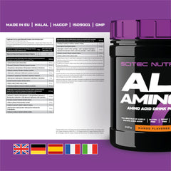 Scitec Nutrition All Aminos – Essential Amino Acids – with Magnesium – Gluten-Free, Sugar-Free – Ideal for Workouts and Recovery, 340 g, Mango - Sense42 Beauty and Health