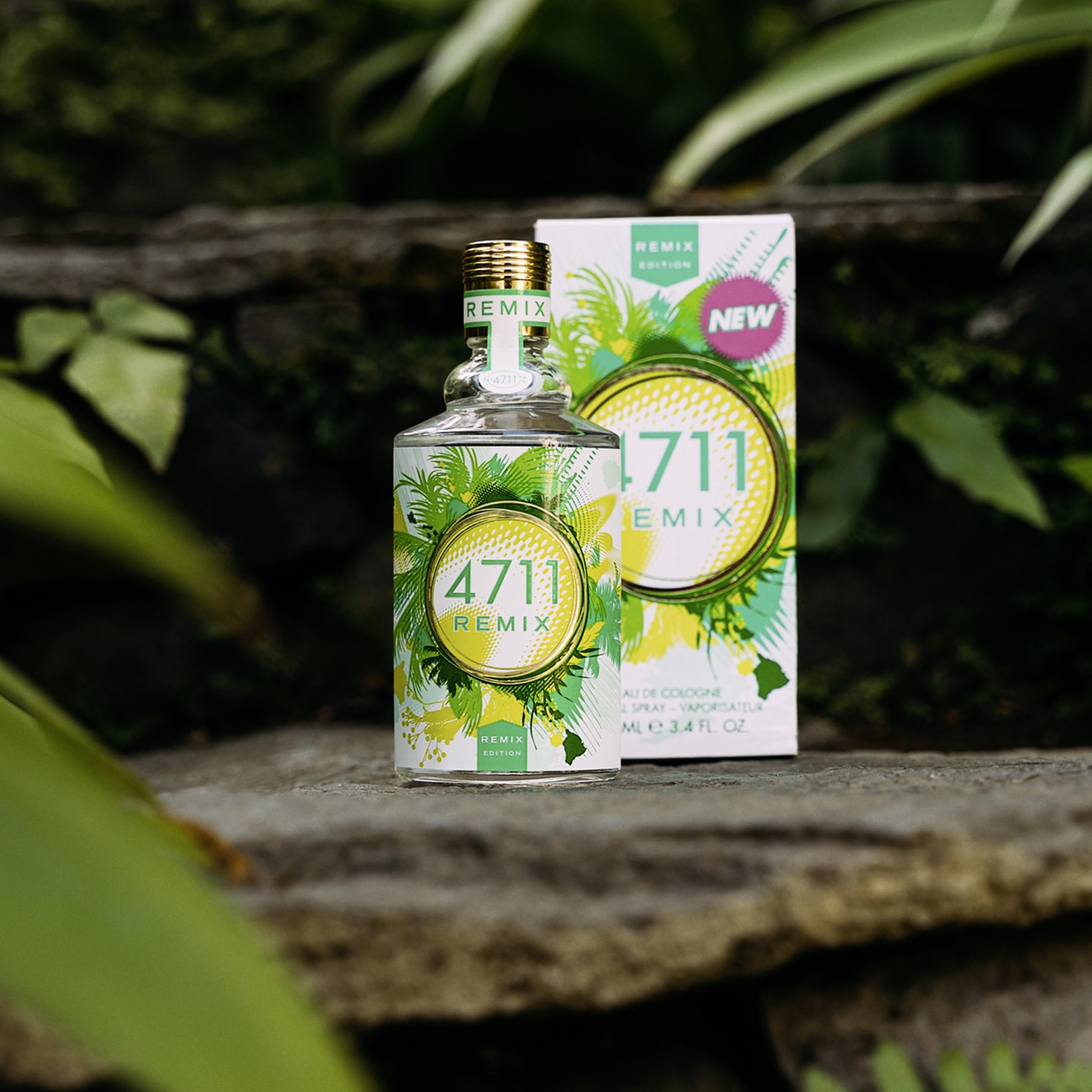 4711 REMIX Green Oasis Eau de Cologne for Women 100ml - Fresh, Invigorating Fragrance with Lush Green Notes