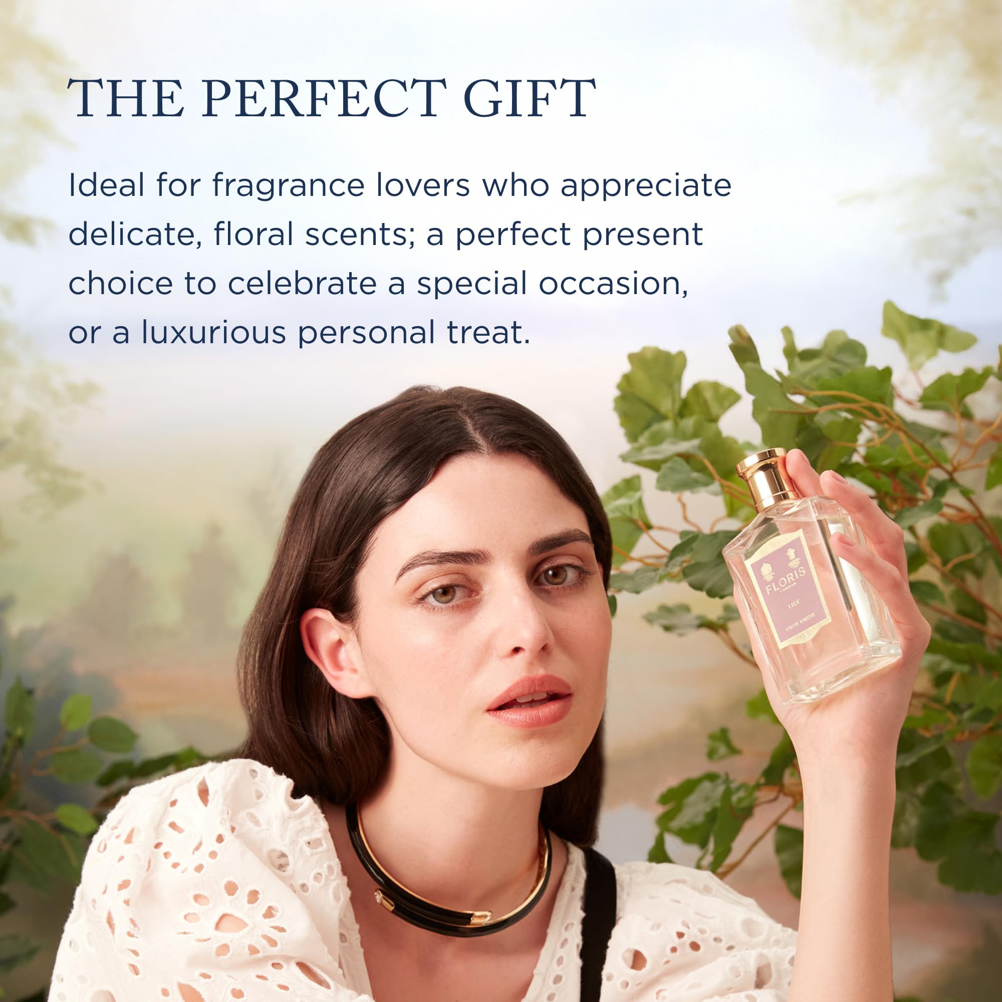 Floris London Lily Eau de Toilette (100 ml) | Enchanting & Uplifting Floral Fragrance | Delicately Enhanced with Egyptian Jasmine & Bulgarian Rose | Perfect for Everyday Wear | Fresh & Feminine Scent