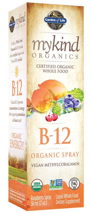 Mykind Organics B-12 Organic Spray, Raspberry - 58 ml. - Sense42 Beauty and Health
