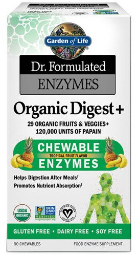 Dr. Formulated Organic Digest+, Tropical Fruit - 90 chewables - Sense42 Beauty and Health