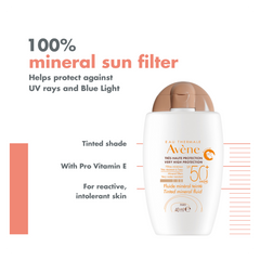 Avene Tinted Mineral Fluid SPF50+ 40ml - Sense42 Beauty and Health