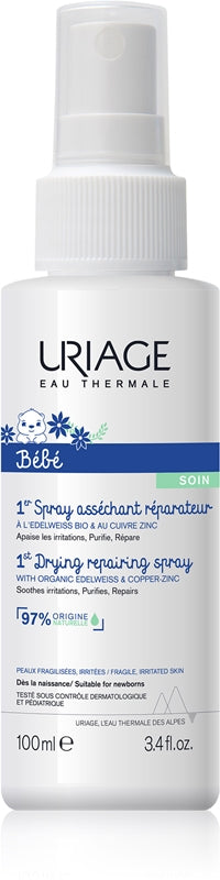 Uriage Bébé 1st Cu-Zn+ Drying Repairing Spray - Sense42 Beauty and Health