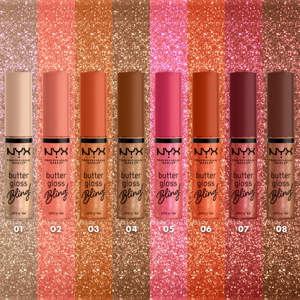 NYX Professional Makeup Butter Gloss Bling - shade 01 Bring The Bling 8 ml