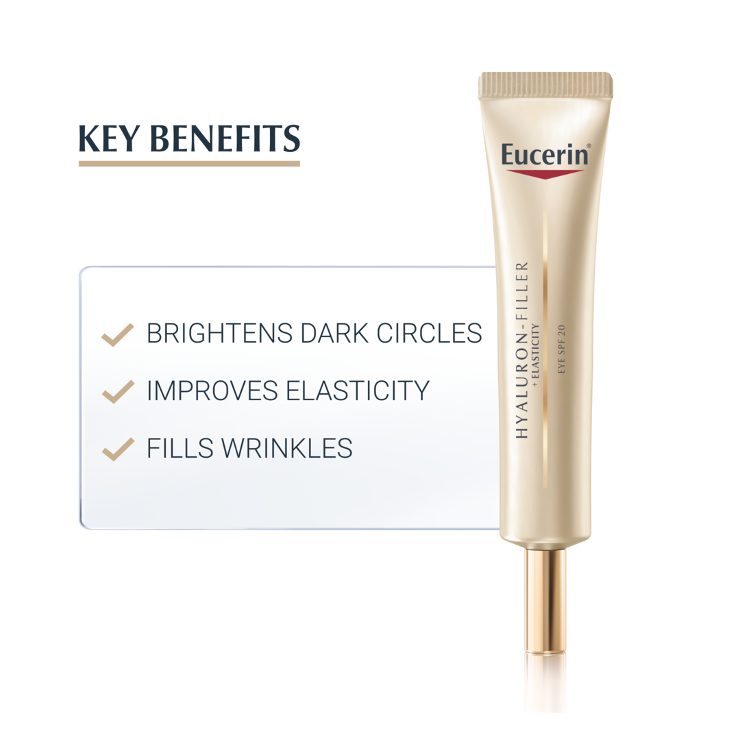 Eucerin Hyaluron-Filler + Elasticity Eye Cream SPF20 - Sense42 Beauty and Health
