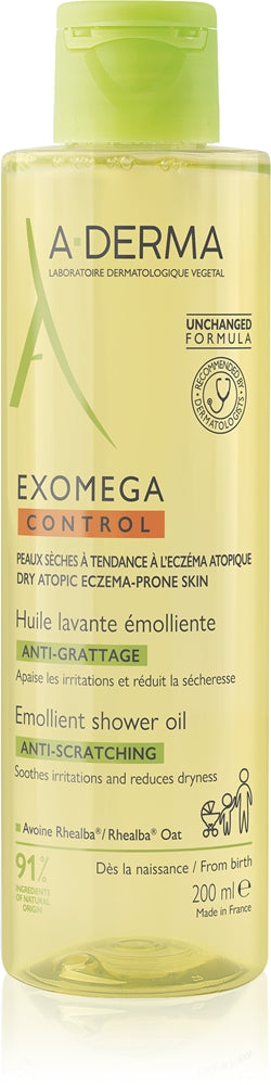 A-Derma Exomega Control Emollient Shower Oil - Sense42 Beauty and Health