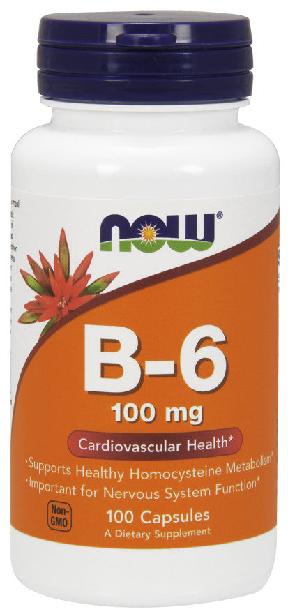 Vitamin B-6, 100mg - 100 caps - Sense42 Beauty and Health