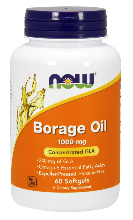 Borage Oil, 1000mg - 60 softgels - Sense42 Beauty and Health