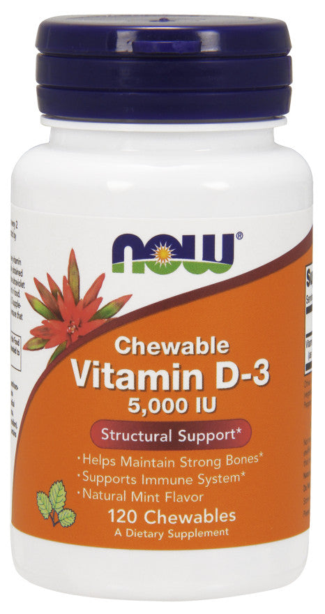Vitamin D-3, 5000 IU (Chewable) - 120 chewables - Sense42 Beauty and Health