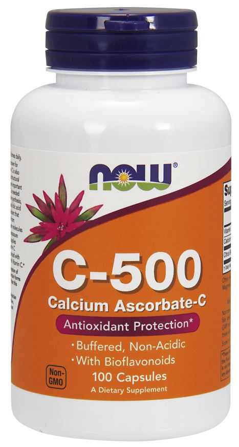 Vitamin C-500 Calcium Ascorbate-C - 100 caps - Sense42 Beauty and Health