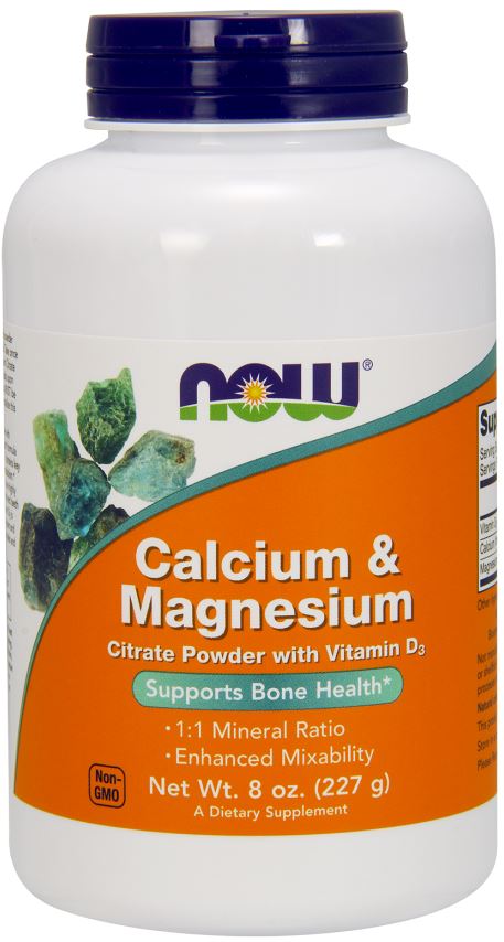 Calcium & Magnesium, Citrate Powder with Vitamin D3 - 227g - Sense42 Beauty and Health