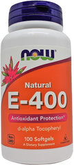 Vitamin E-400, Natural - 100 softgels - Sense42 Beauty and Health