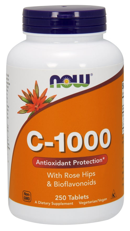 Vitamin C-1000 with Rose Hips & Bioflavonoids - 250 tablets - Sense42 Beauty and Health