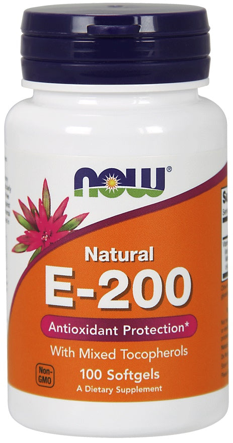 Vitamin E-200 - Natural (Mixed Tocopherols) - 100 softgels - Sense42 Beauty and Health