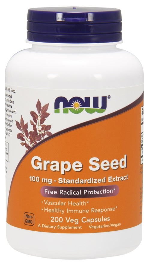 Grape Seed Standardized Extract, 100mg - 200 vcaps - Sense42 Beauty and Health