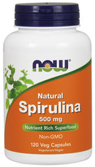 Spirulina - Natural, 500mg - 120 vcaps - Sense42 Beauty and Health