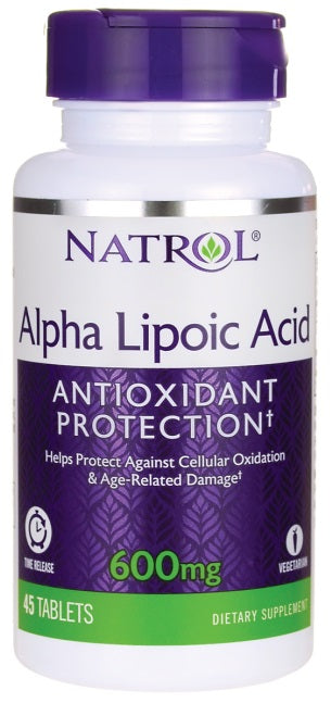 Alpha Lipoic Acid Time Release, 600mg - 45 tabs - Sense42 Beauty and Health