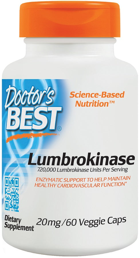 Lumbrokinase, 20mg - 60 vcaps - Sense42 Beauty and Health