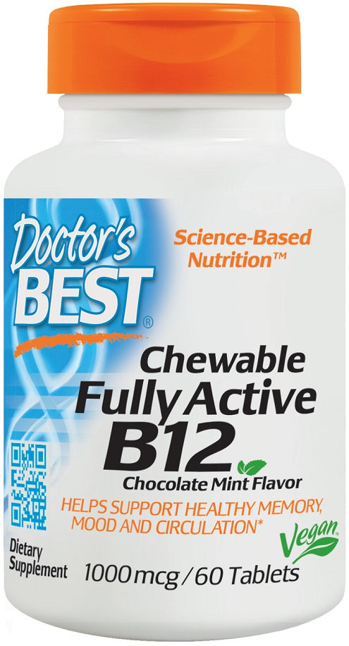 Chewable Fully Active B12, 1000mcg - 60 tablets - Sense42 Beauty and Health