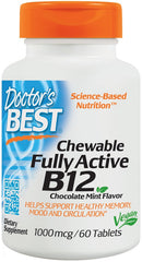 Chewable Fully Active B12, 1000mcg - 60 tablets - Sense42 Beauty and Health