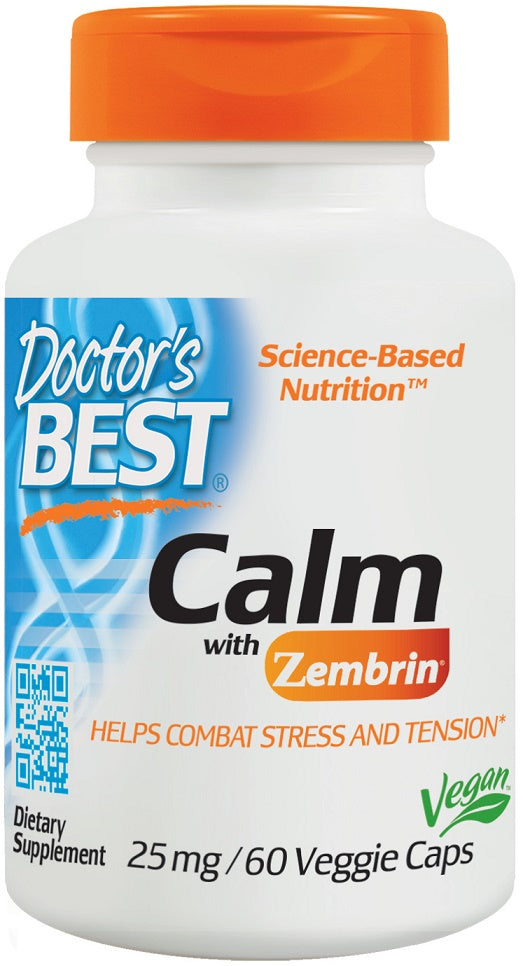 Calm with Zembrin, 25mg - 60 vcaps - Sense42 Beauty and Health