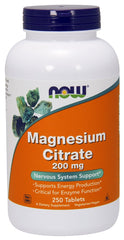 Magnesium Citrate, 200mg - 250 tablets - Sense42 Beauty and Health