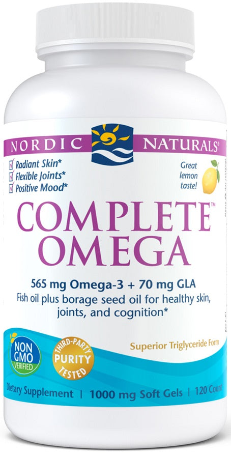 Complete Omega, 565mg Lemon - 120 softgels - Sense42 Beauty and Health