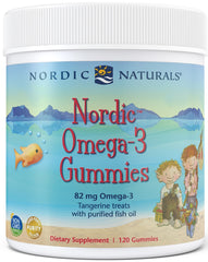 Nordic Naturals Nordic Omega-3 Gummies, 82mg Tangerine Treats - 120 gummies - Sense42 Beauty and Health