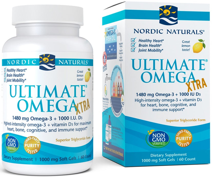 Ultimate Omega Xtra, 1480mg Lemon - 60 softgels - Sense42 Beauty and Health