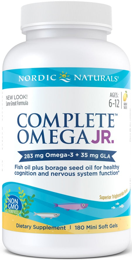 Complete Omega Junior, 283mg Lemon - 180 mini softgels - Sense42 Beauty and Health